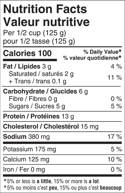 NUTRITIONAL INFORMATION image