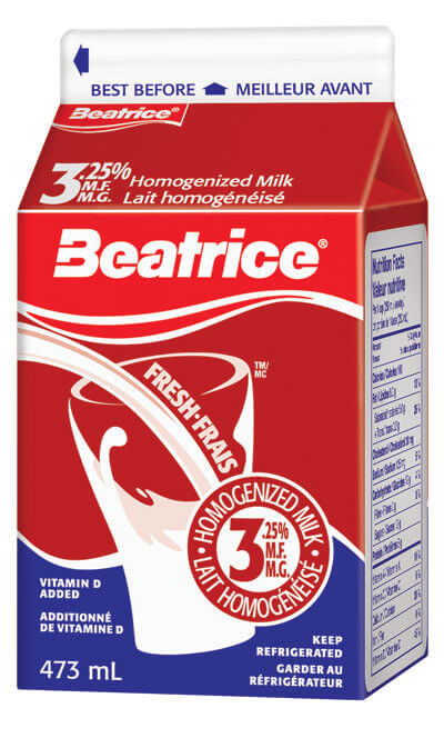 Lait homogénéisé 473 mL