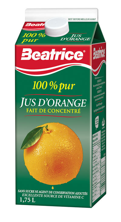 100 % pur Jus D'Orange Fait de Concentré 1,75 L