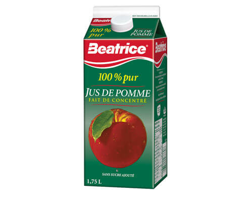 100 % pur Jus de Pomme Fait de Concentrés 1,75 L