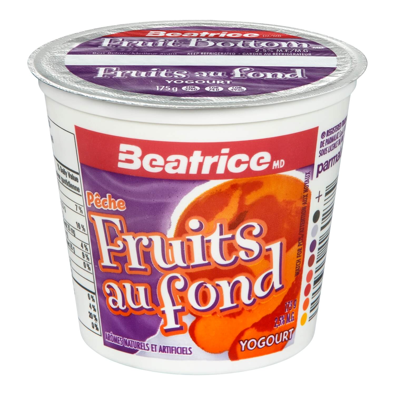 Yogourt fruits au fond pêches 175 g