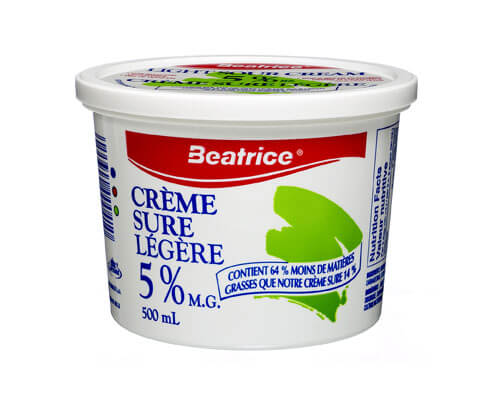 Crème sure légère 5% 500 mL