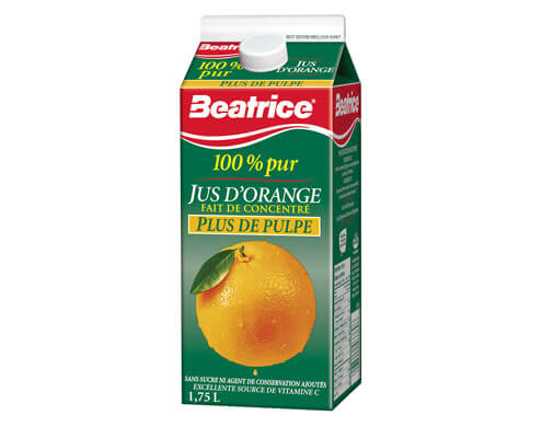 Jus d'orange plus de pulpe 1,75 L