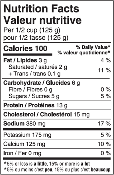 NUTRITIONAL INFORMATION image