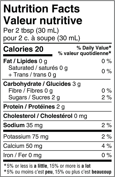 NUTRITIONAL INFORMATION image