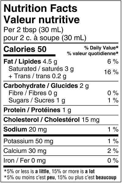 NUTRITIONAL INFORMATION image