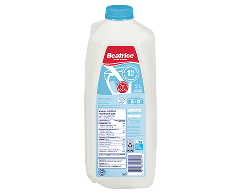 Lait partiellement écrémé 1 % 2 L