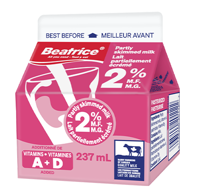 2% Partly Skimmed Milk 237 mL