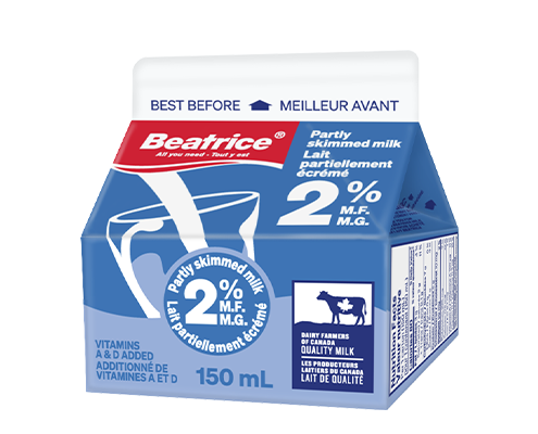 Lait partiellement écrémé 2% 150 mL